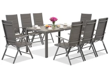 Polywood Verona aluminium tuinset voor 8 personen Garden Point grijs