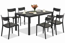 Salon de jardin King/Provence anthracite pour 6 personnes Bica