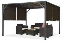 Santorini 4 x 4m bruin Garden Point metalen terraspergola
