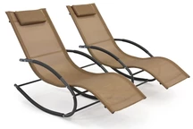 Set van twee Orlando Garden Point bronzen schommelstoelen