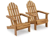Set van twee Parli Garden Point houten ligstoelen