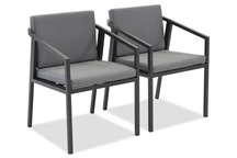 Set van twee tuinstoelen Cento Garden Point antraciet