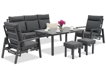 Tuinmeubelset Murcia Garden Point antraciet aluminium