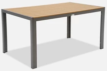 Verona Wood Garden Point table de jardin en aluminium polywood gris