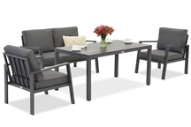 Zakintos Apetito 4 set aluminium anthracite Garden Point