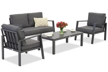Zakintos Coffee 4 anthracite aluminium set Garden Point