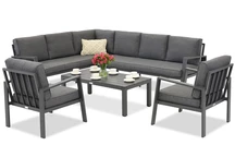 Zakintos Corner 7 antraciet Garden Point aluminium kit