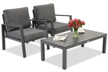Zakintos Ensemble de meubles de terrasse anthracite Garden Point