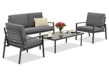 Garden Point Vigo Coffee 4 meubles de jardin anthracite