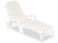 Technorattan ligstoel met kussen Bahama wit Bica