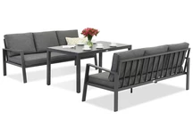 Zakintos Apetito 6 aluminium set with sofas anthracite Garden Point