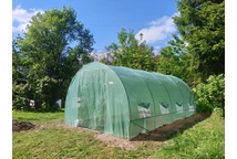 Serre tunnel de jardin métallique 3x4,5m verte Garden Point
