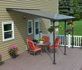 Auvent de terrasse Feria Palram - Canopia 3 x 4,25 m alu gris