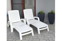 Miami technorattan ligstoel wit Bica