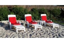 Tuinligstoelen - Miami Bica wit tuinligbed