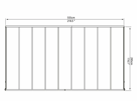 Abri de terrasse en aluminium Sierra Palram 300 x 546 blanc