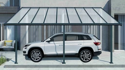 Abri mural en polycarbonate Sierra Palram 3 x 5,46 m gris