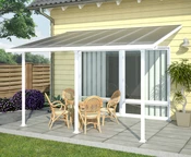 Aluminium terrasoverkapping Feria Palram - Canopia 3 x 4,25 m wit
