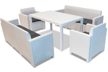 Ensemble Nebraska 8 en polyrotin blanc