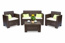 Ensemble de 2 rotins marron Nebraska