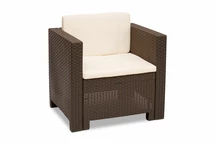 Fauteuil en résine tressée Colorado marron Bica