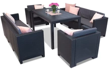 Meuble en techno rotin Colorado Apetito 8 Bica anthracite