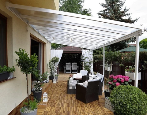 Toit de terrasse - Toit de terrasse en aluminium Sierra Palram 300 x 546 blanc