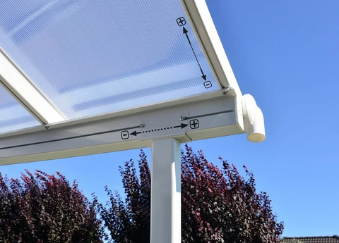 Toit de terrasse en aluminium Sierra Palram 300 x 546 blanc