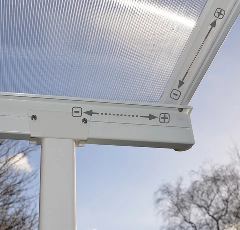 Toit de terrasse en aluminium Sierra Palram 300 x 546 blanc