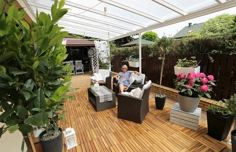Toiture de terrasse Sierra Palram photo du client