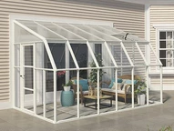 Tuinkamer Sun Room Palram - Canopia 2,58 x 3,84 m wit