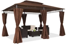 Tuinpaviljoen bruin Ibiza 3x4m Garden Point