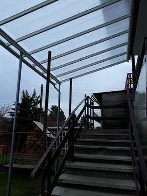 Auvent de terrasse en aluminium Sierra Palram - Canopia 3 x 5,46 m blanc