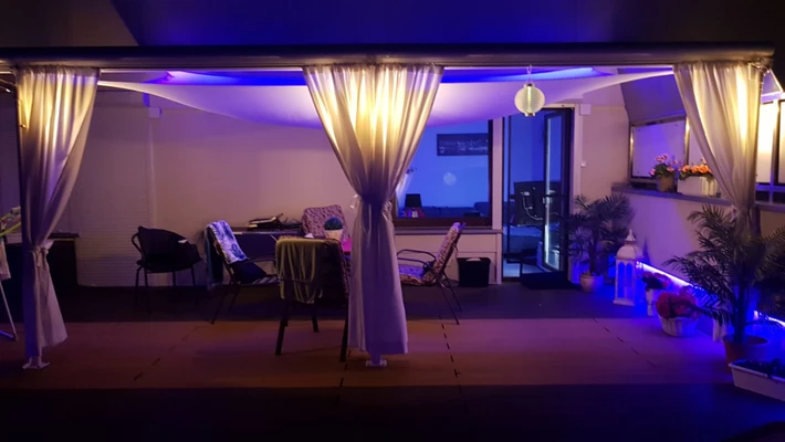Auvent de terrasse en aluminium Sierra Palram - Canopia 3 x 5,46 m blanc