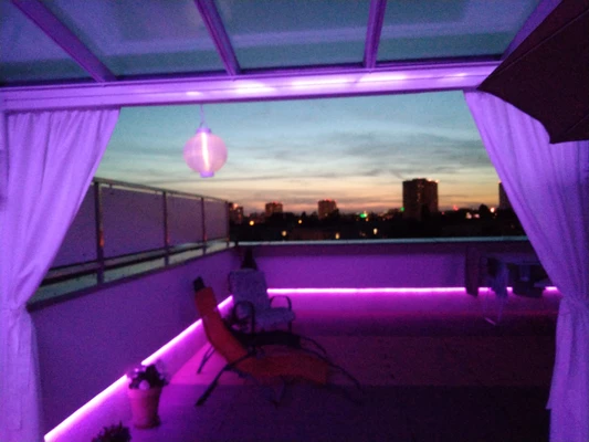 Auvent de terrasse en aluminium Sierra Palram - Canopia 3 x 5,46 m blanc